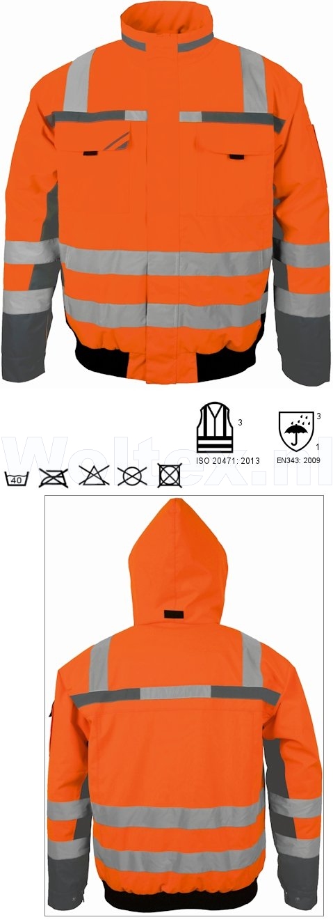 PKA Jassen WIPJ HiVis fluo oranje-grijs(O)